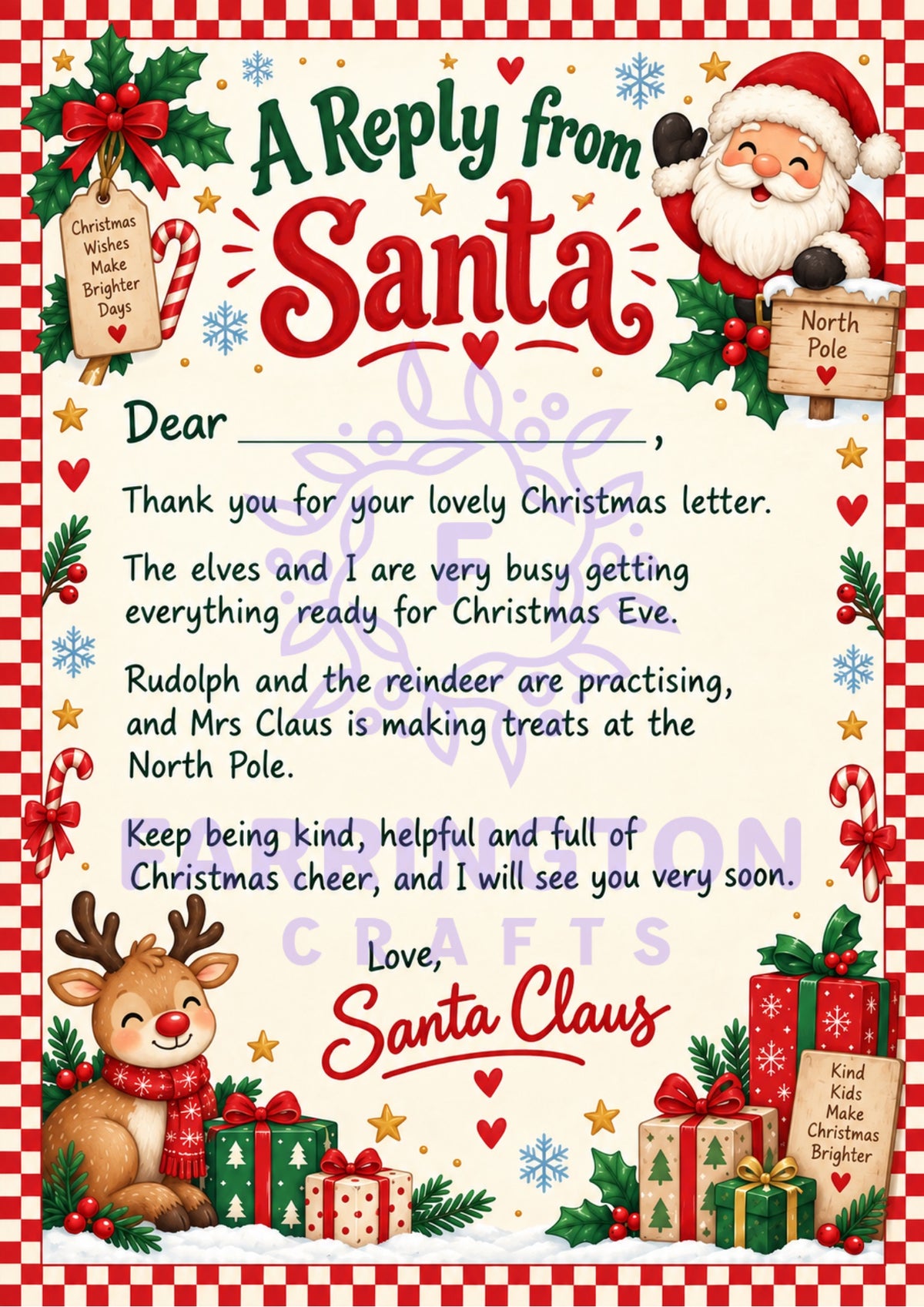 Fun Christmas Stationery – Letter to Santa & Reply from Santa
