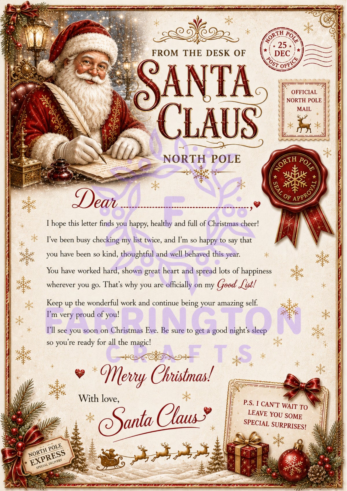 Fun Christmas Stationery – Letter to Santa & Reply from Santa