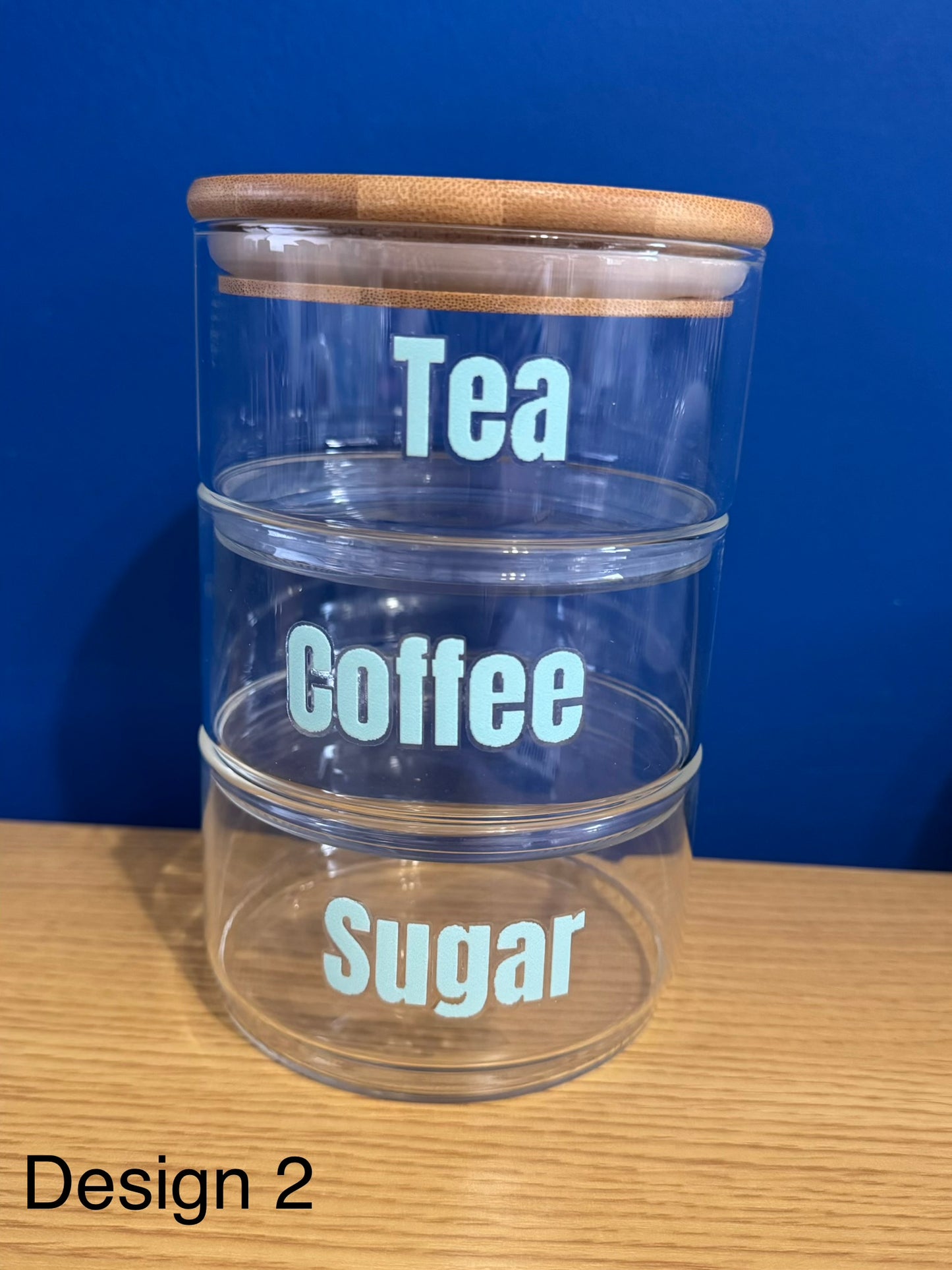 Tea, Coffee, Sugar Stackable Jars