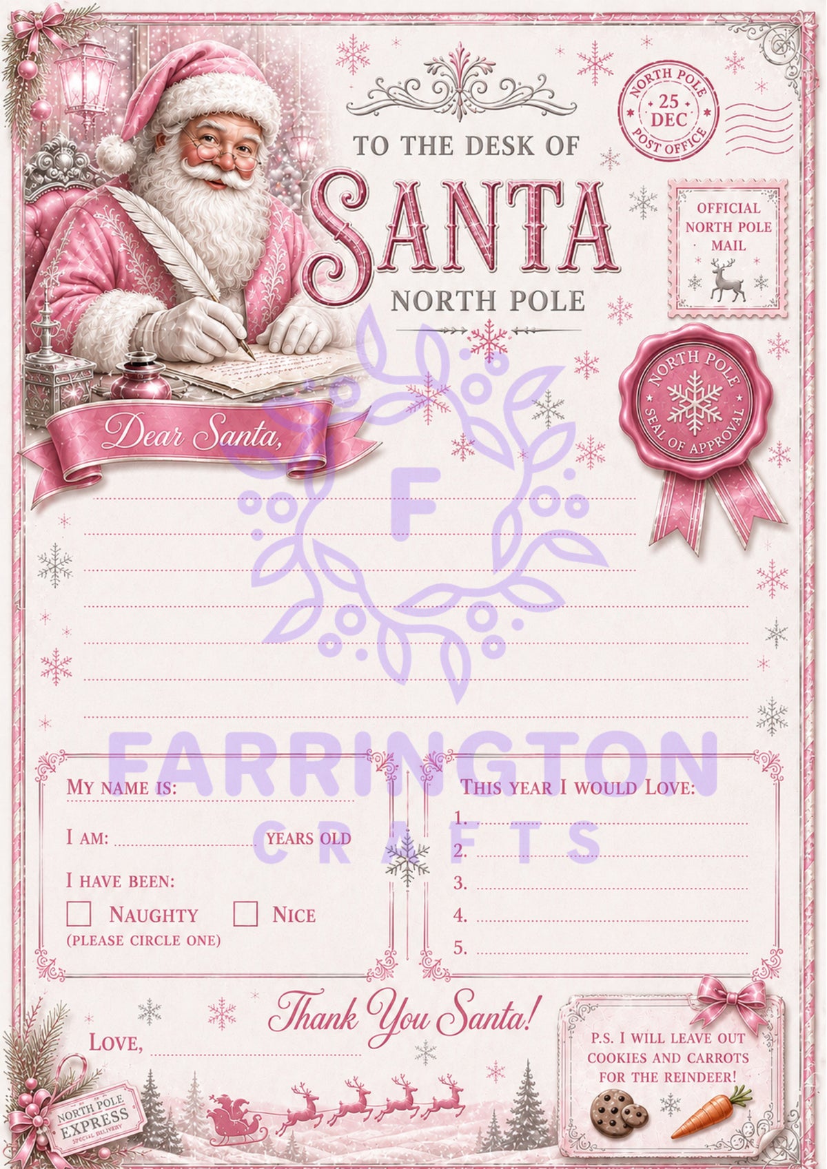 Fun Christmas Stationery – Letter to Santa & Reply from Santa